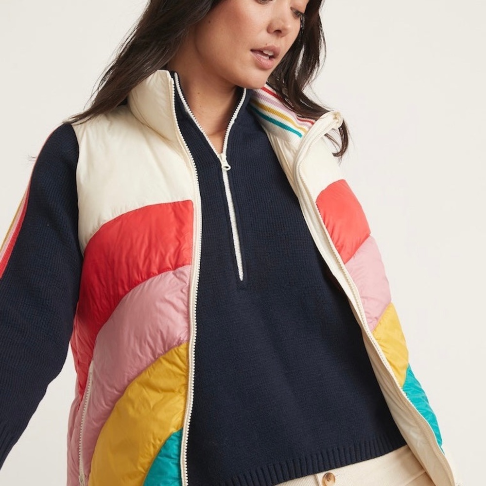 Marine Layer Apres Rainbow Puffer Vest